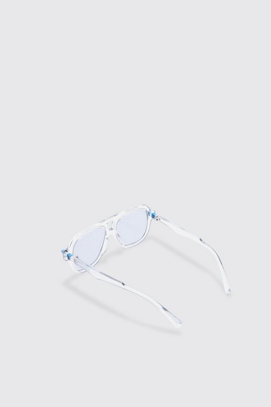 Graue Plastik Pilotenbrille