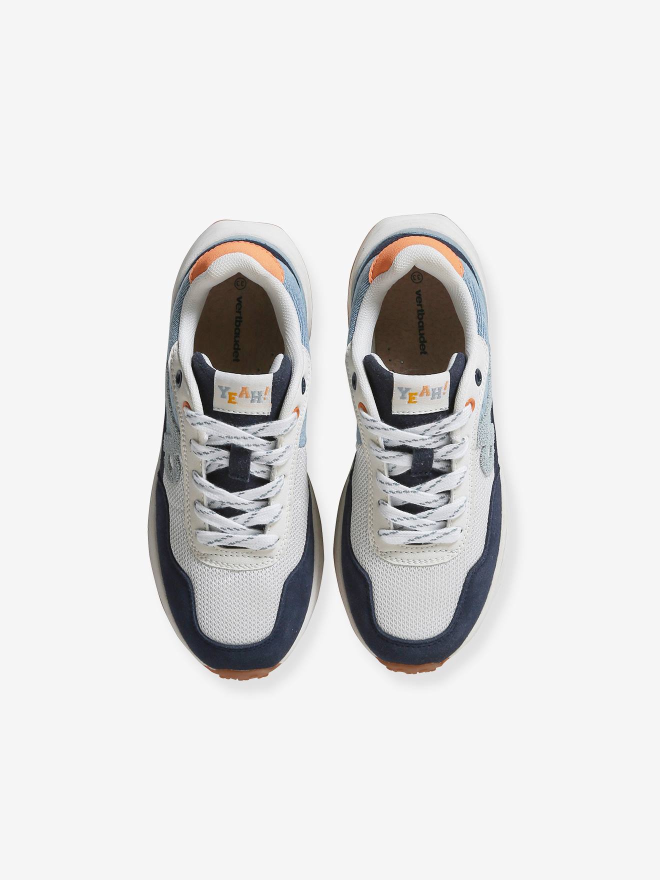 Vertbaudet Kinder Sneakers mit Schnürung - marine
