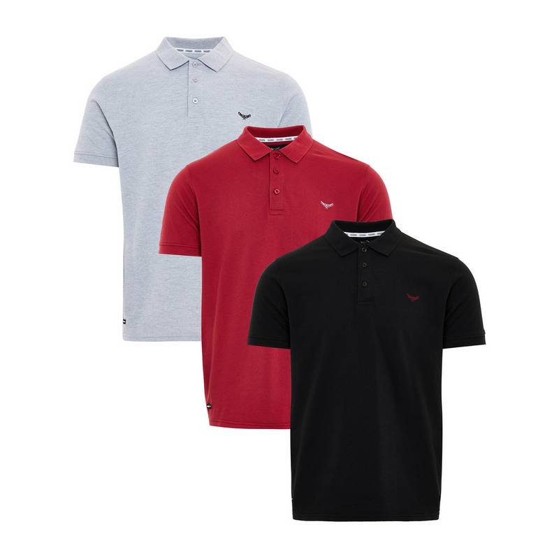 Threadbare THB Polo Dami Pk B 3PK Poloshirt Herren