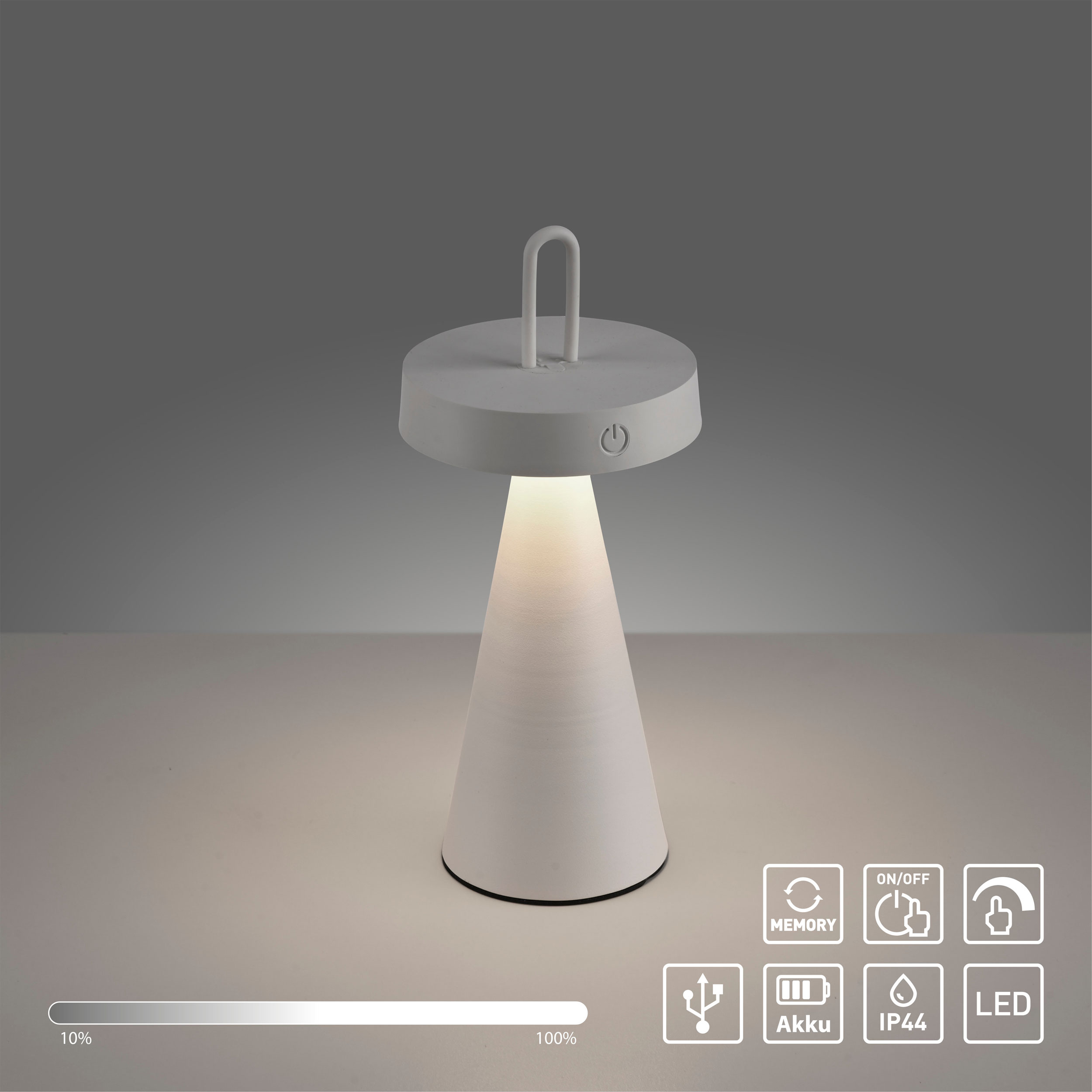 JUST LIGHT.LED-Akku-Tischleuchte 1flg