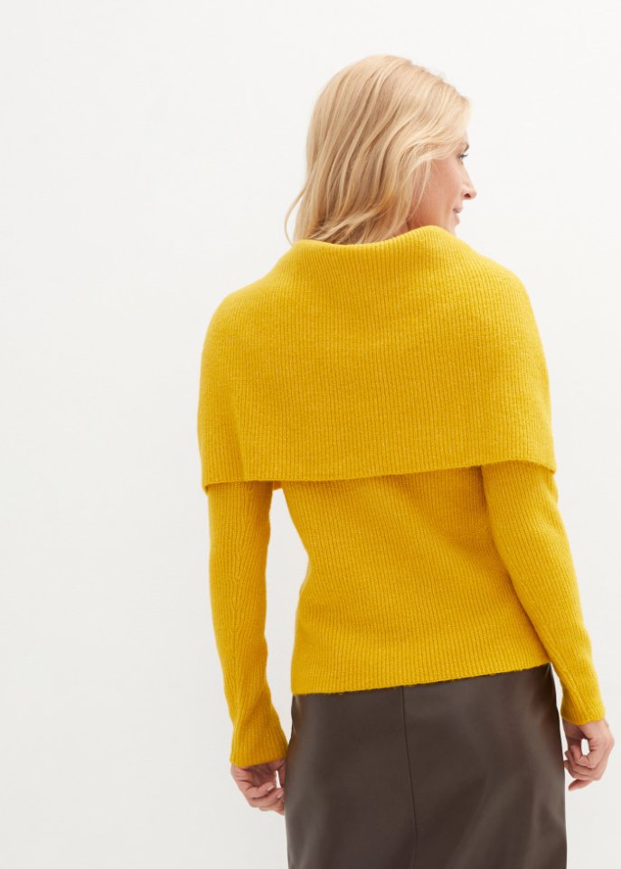 Pullover mit variablem Schal-Element