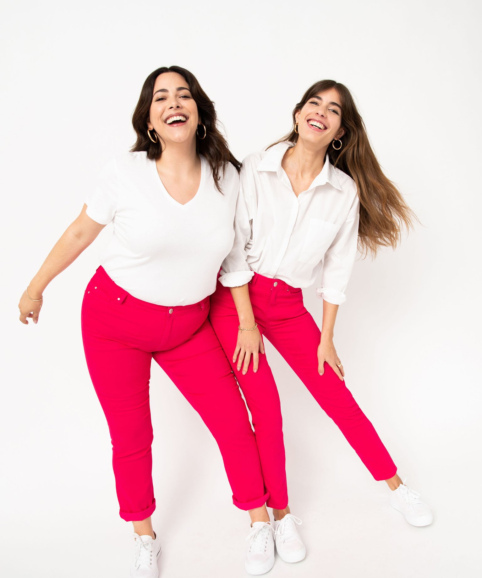 Pantalon femme coupe Slim taille normale rose | GEMO