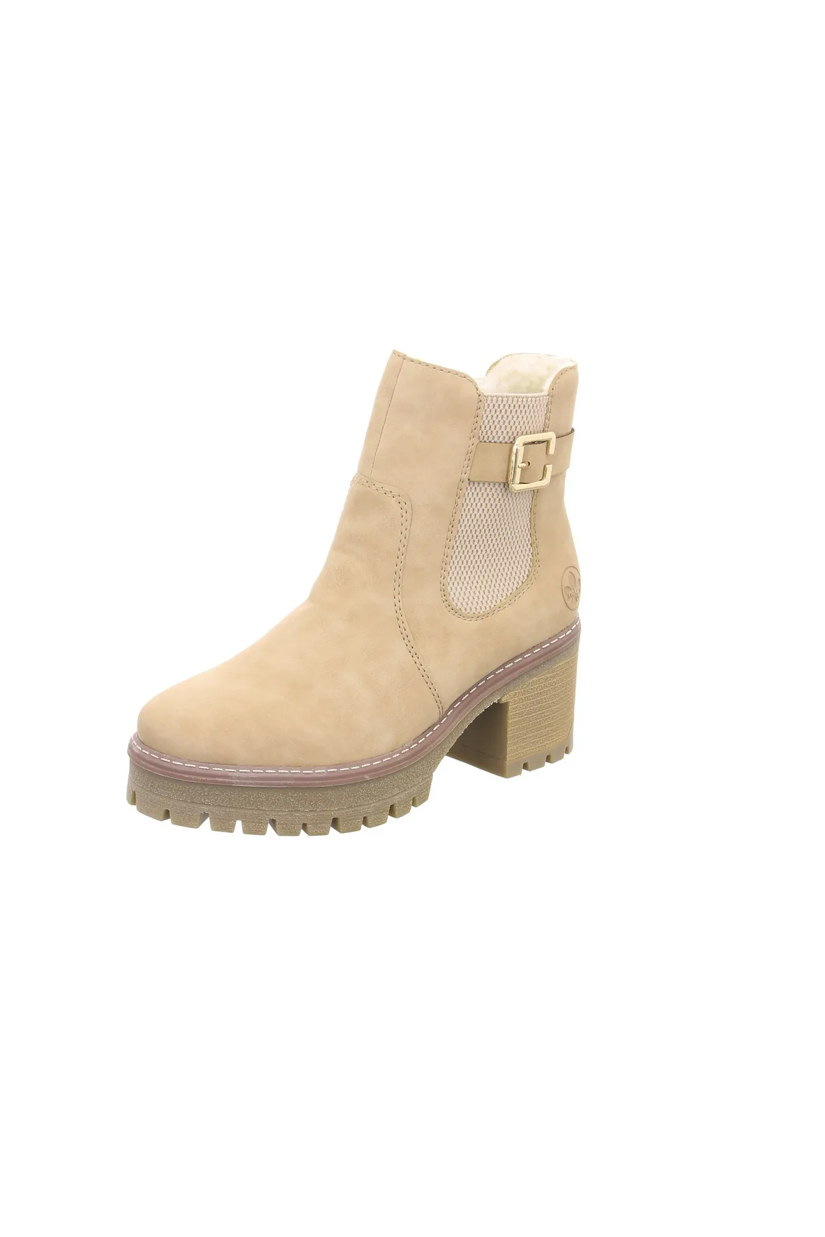 Rieker  Stiefelette - Beige - Flacher Absatz