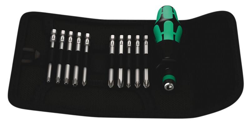 WERA Kraftform Kompakt 41 Falttasche mit 89 mm langen Bits Schraubendreherset 41tlg