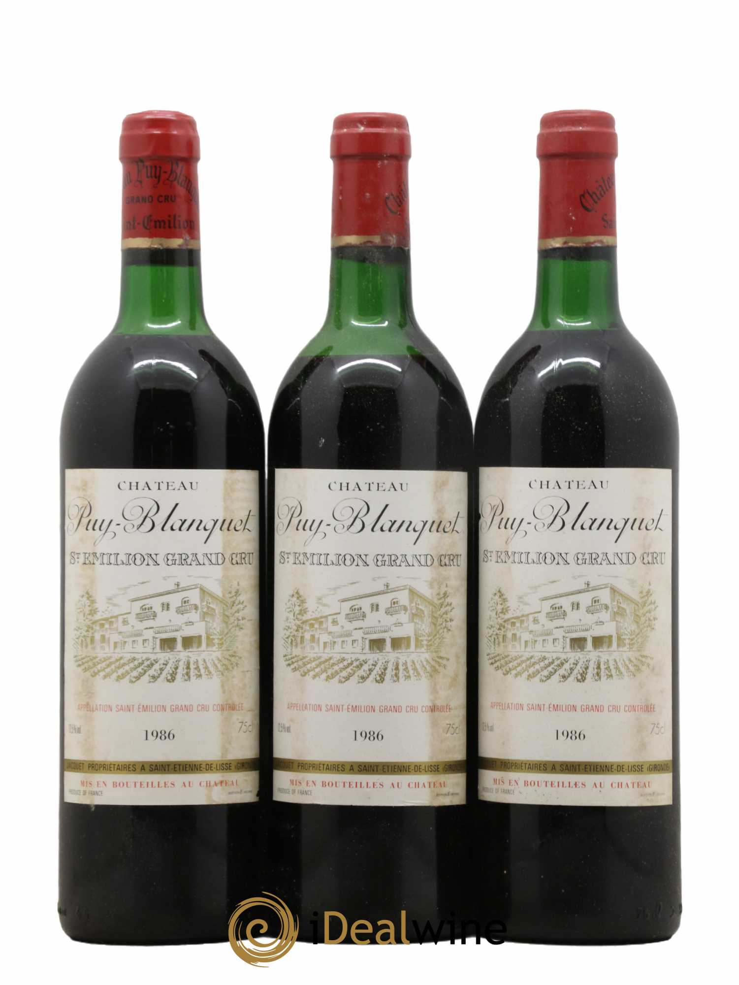 Château Puy Blanquet  1986 - Lot de 12 Bouteilles
