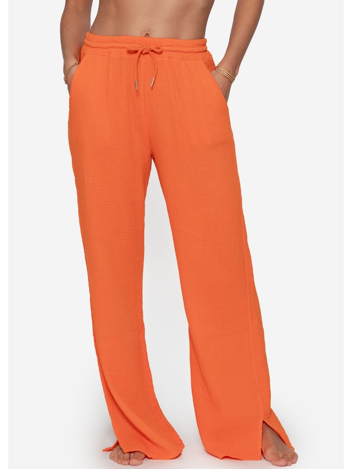 SASSYCLASSY Musselin Hose in Orange günstig kaufen