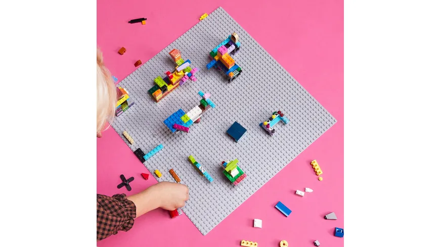LEGO Classic 11024 Graue Bauplatte, Grundplatte für LEGO Sets, 48x48