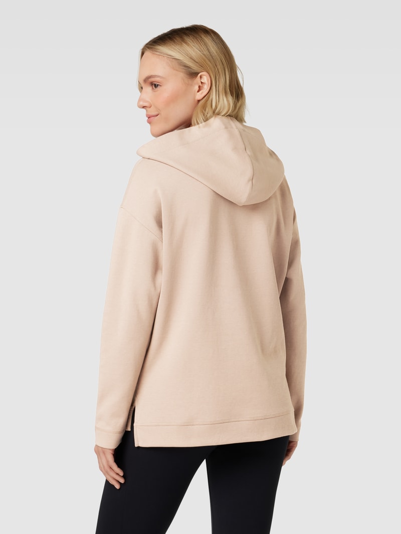 Hoodie mit Label-Details in taupe