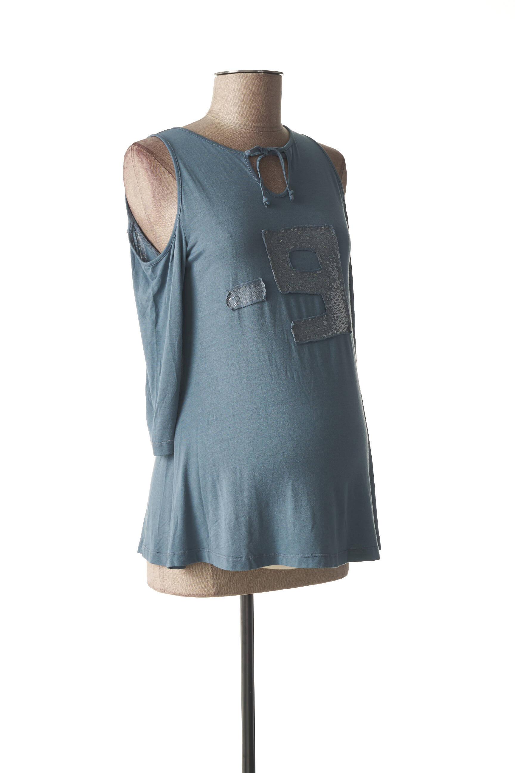 Menonove Chemisiers Maternite Femme couleur bleu