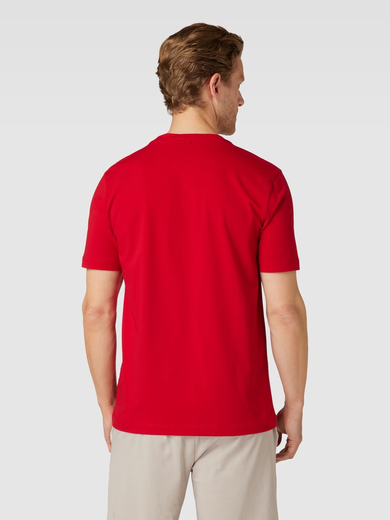 T-Shirt mit Label-Print in rot