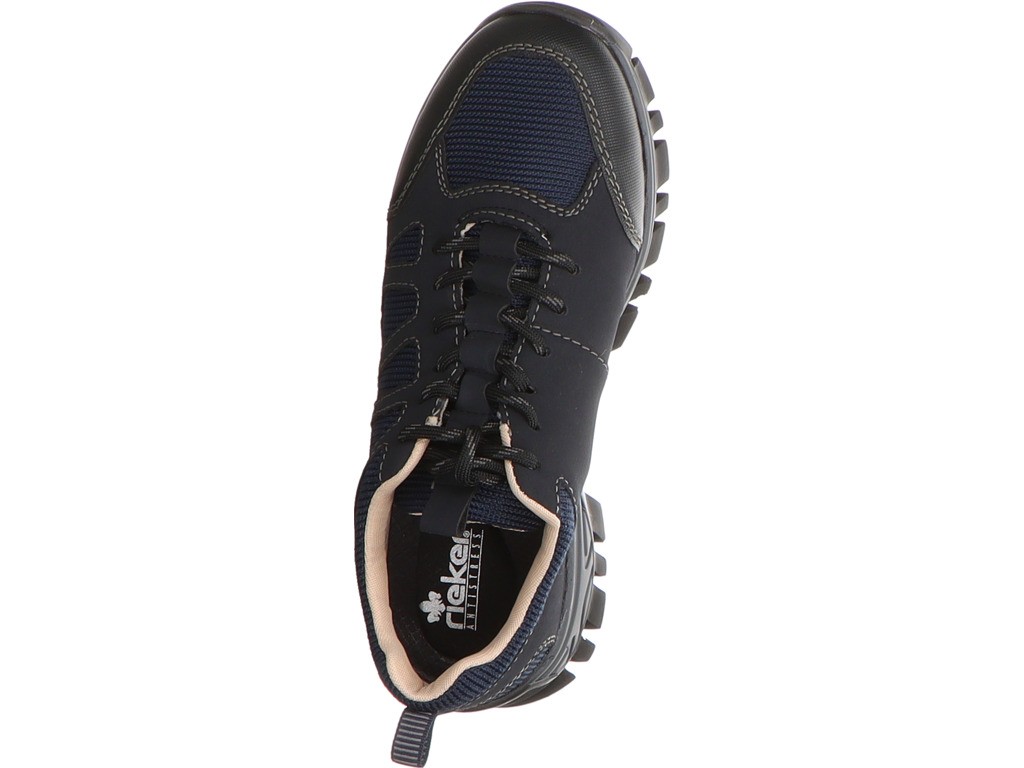 RIEKER Komfort Schnürer blau HWK Damen Halbschuhe