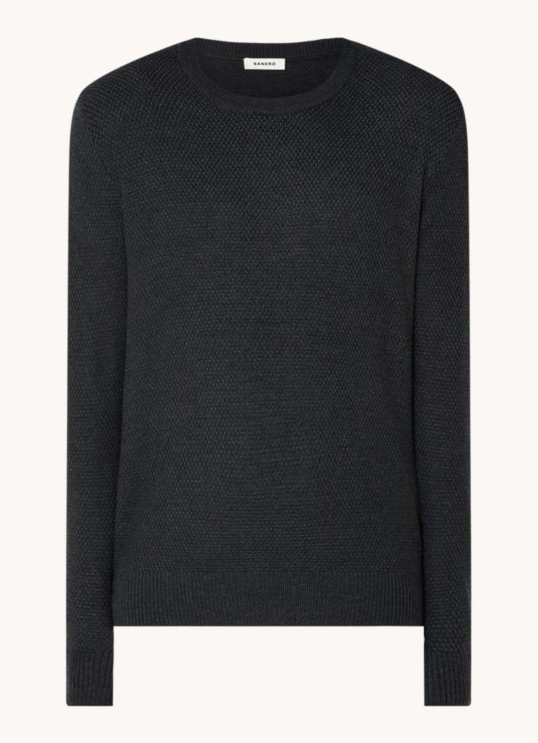 Sandro Chunky knit pullover in wool blend