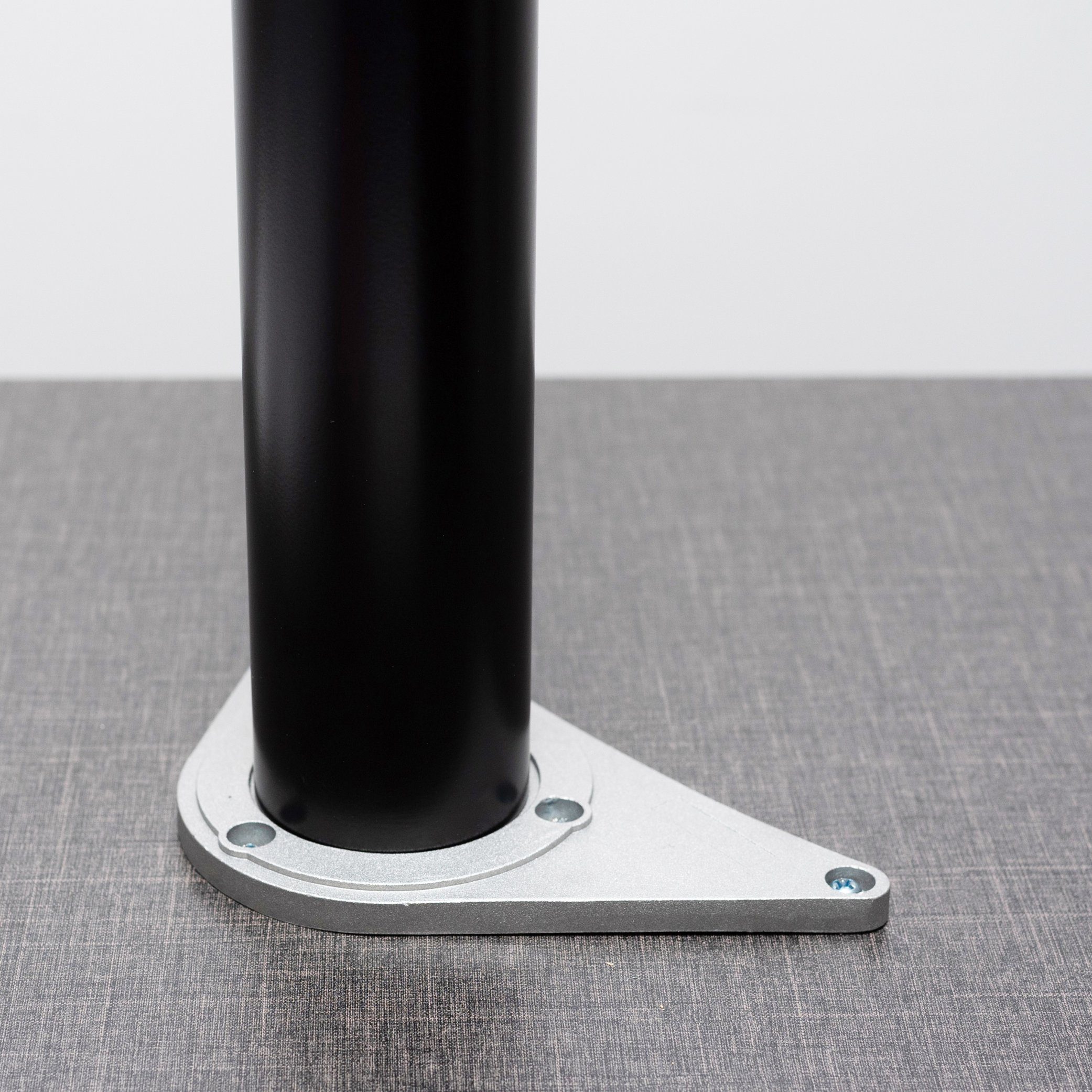 sossai® Tischbein Premium Tischbeine Ø60 mm in Schwarz, höhenverstellbar +2cm