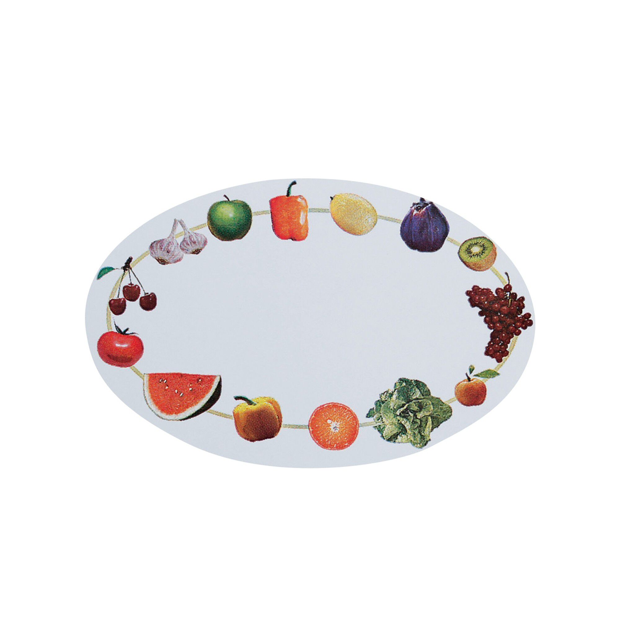 Etiquette de cuisine motif fruits