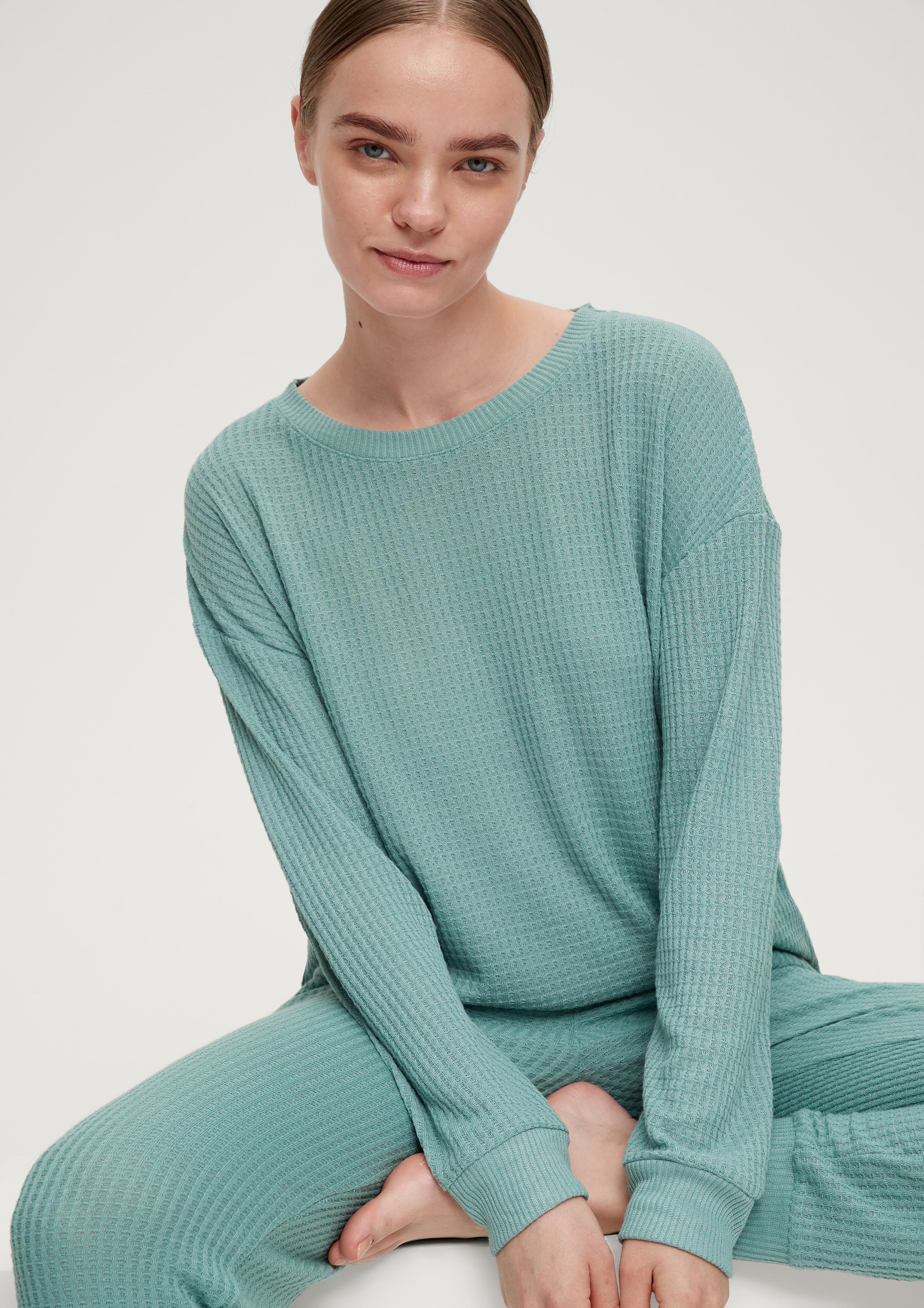 Pyjamaoberteil aus Waffelpiqué  6007792-6200