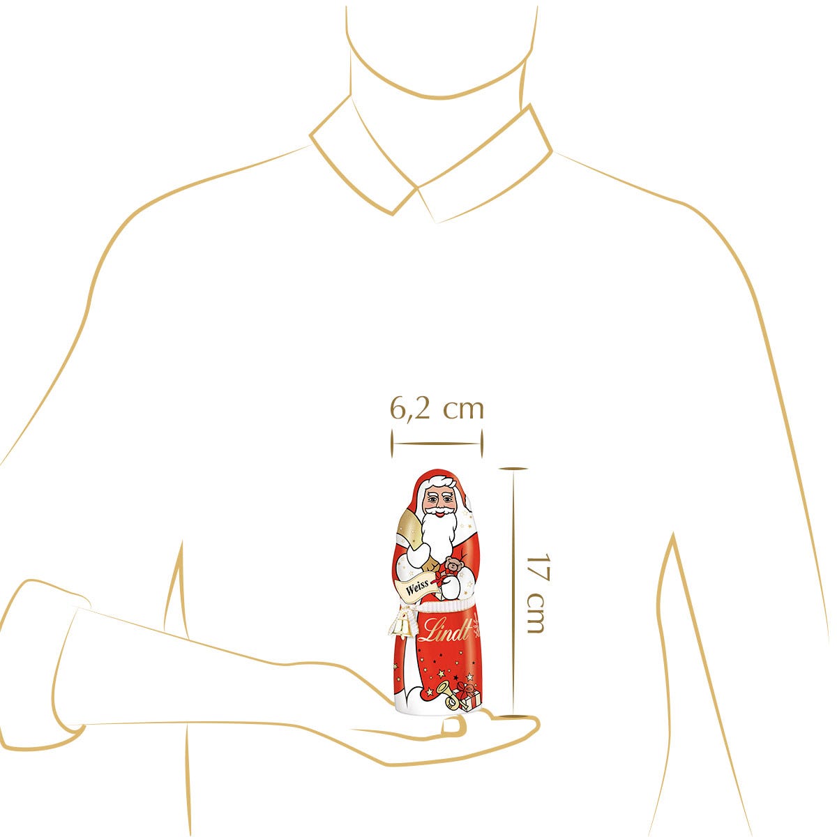 Weihnachtsmann Weiß, 125g