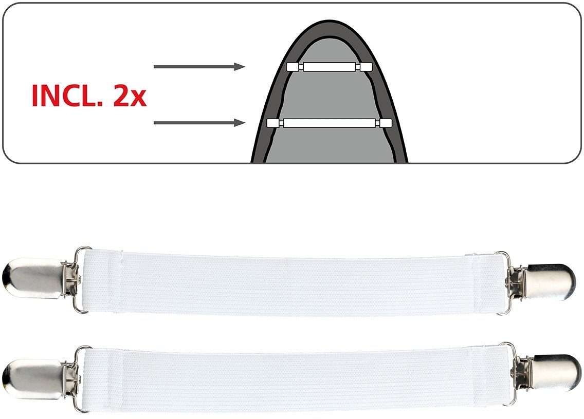 WENKO Bügelbrettbezug Air Comfort M, 100% Baumwolle, Bügelfläche 125x40 cm