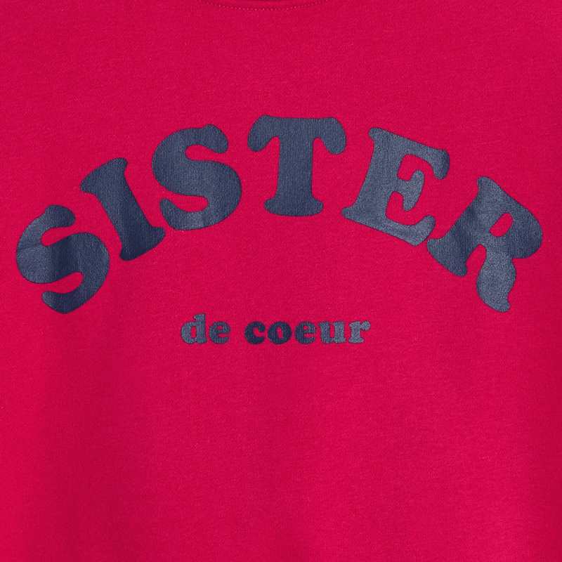 Sweat-shirt à message rose fille