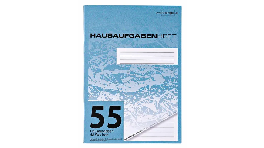 PAPERZONE Hausaufgabenheft A5 48 Wochen