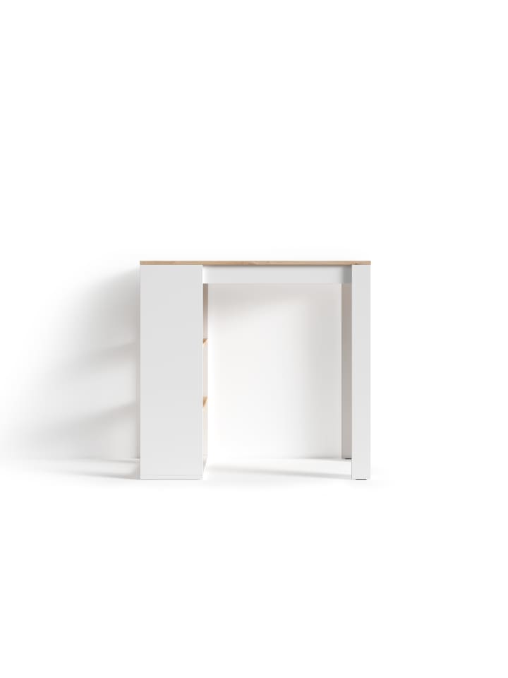 byLiving Bartisch Moby in Weiß / Artisan Eiche - (B) 110 x (H) 104 x (T) 50 cm günstig kaufen onesize