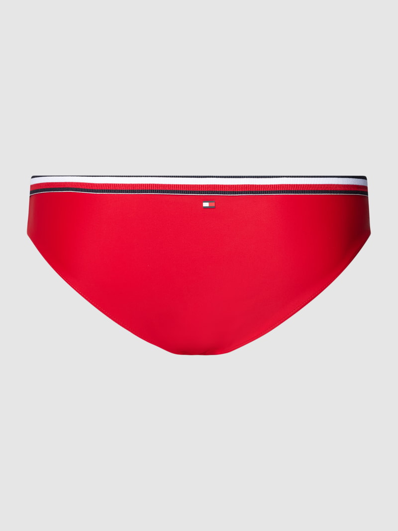Bikini-Hose mit Kontraststreifen in rot