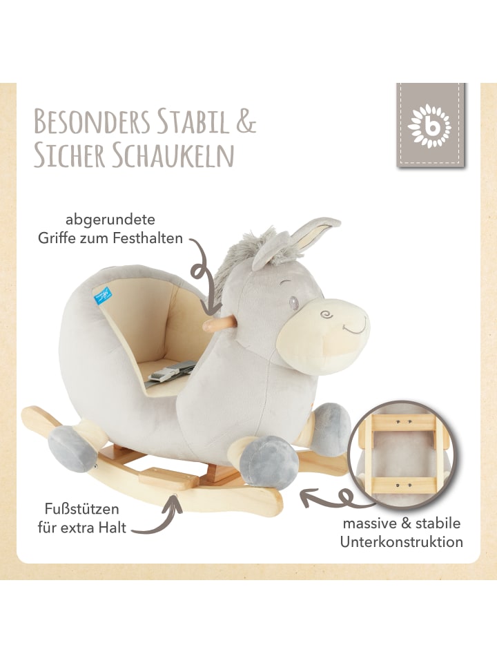 Bieco Spielwaren Schaukeltier Esel Fips in Grau günstig kaufen onesize