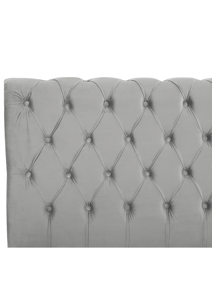 Beliani Doppelbett AVALLON in Grau/Schwarz - (W) 172 x (H) 94 x (L) 233 cm günstig kaufen onesize