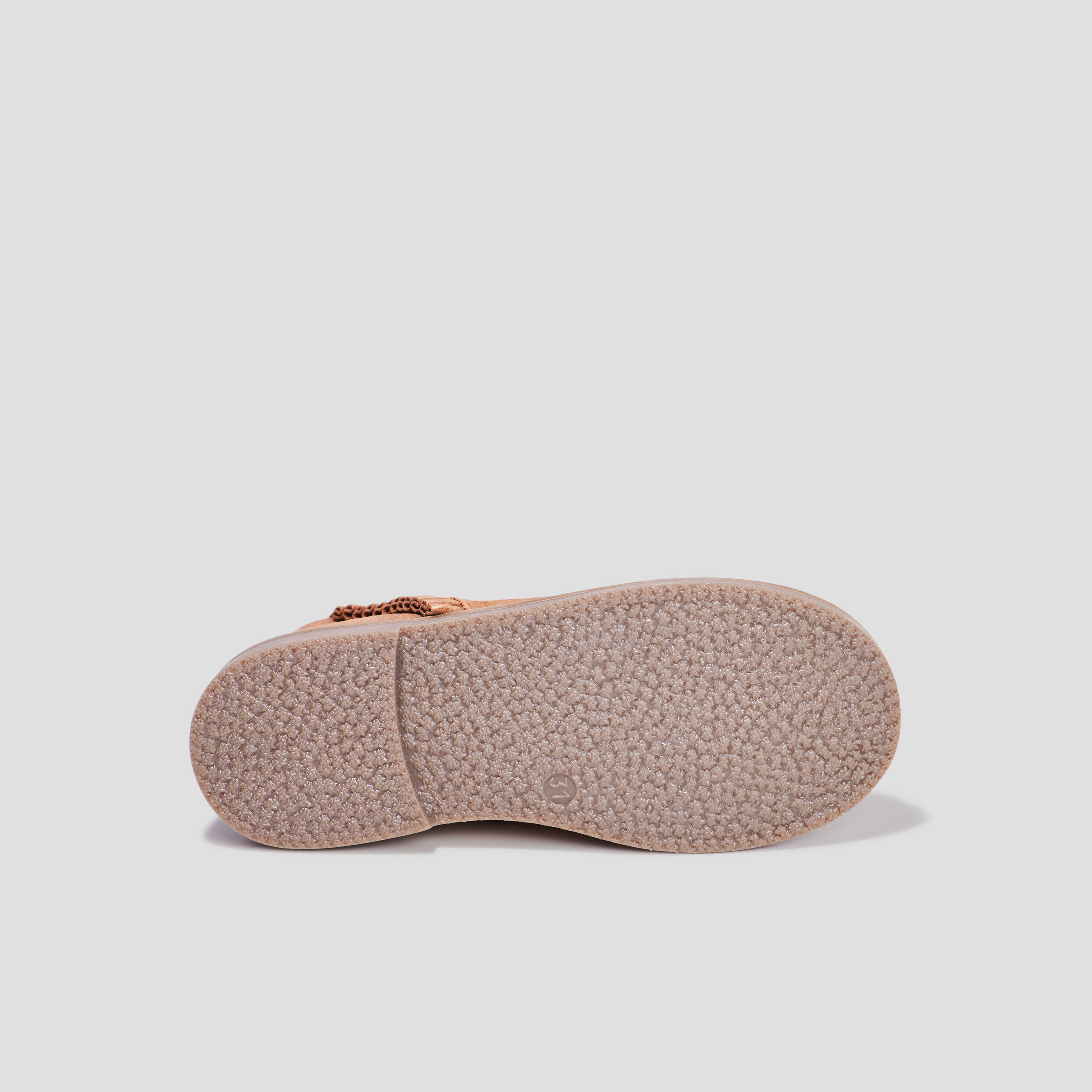 Bottines à volants en cuir camel fille | La Halle