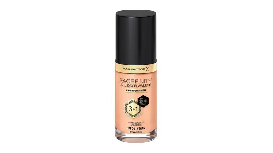 MAX FACTOR FaceFinity All Day Flawless 3in1 Foundation 30 ml 75 - Golden