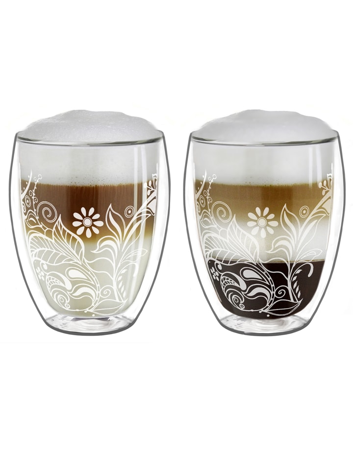 Creano 2er Set Thermoglas ”Decor-White