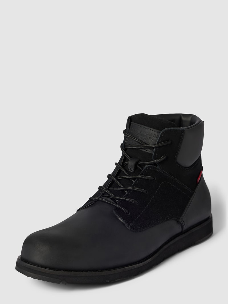 Boots mit Schnürung Modell 'JAX PLUS' in schwarz