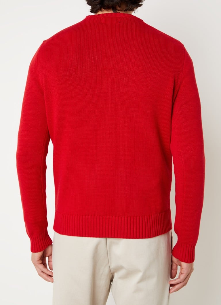 Πουλόβερ Ralph Lauren με χοντρό πλεκτό ύφασμα και κέντημα λογότυπου