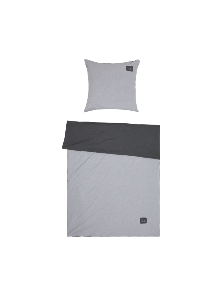 Sansibar Bettwäsche Jersey Melange in Grau günstig kaufen