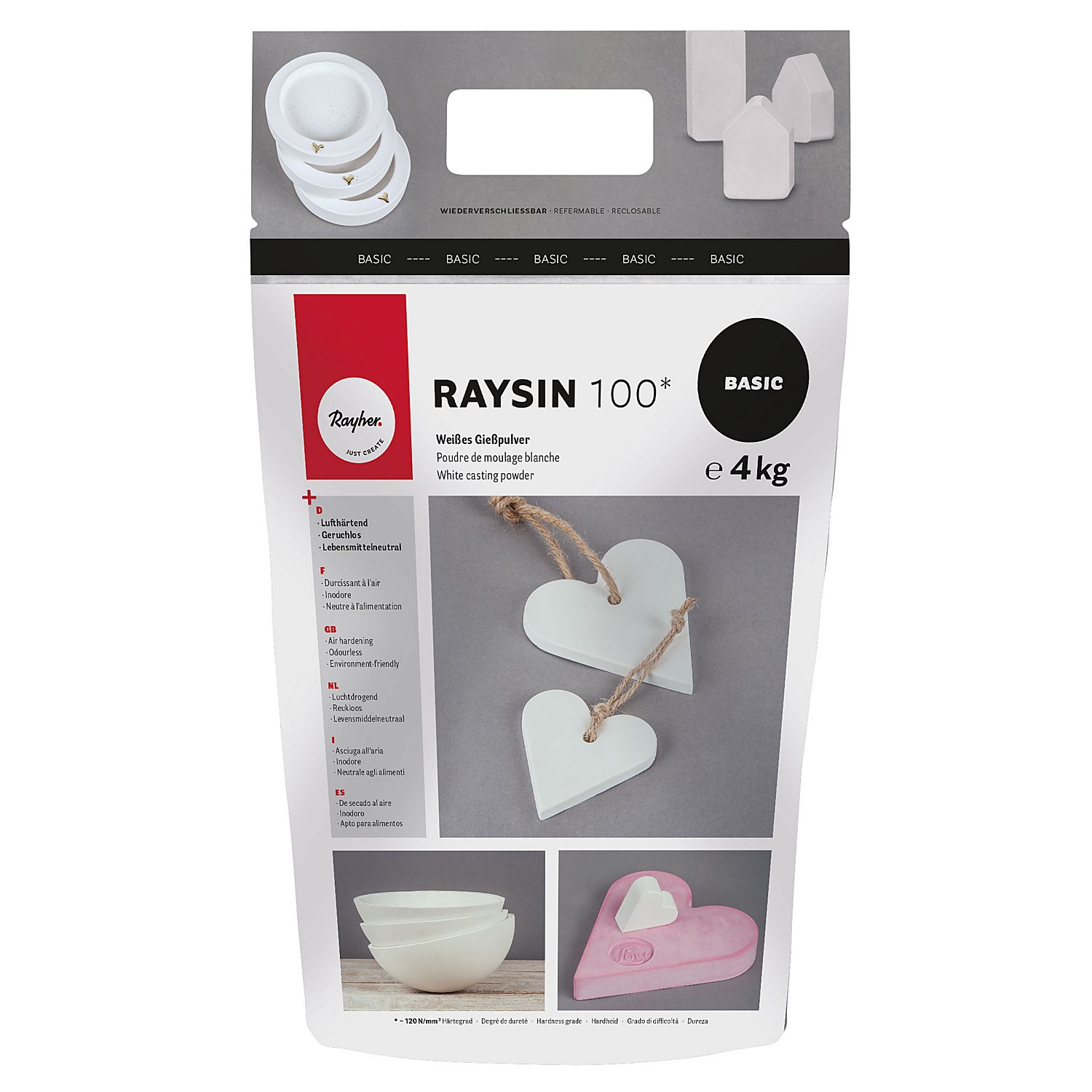 Gießpulver Raysin 100, weiß, 4 kg