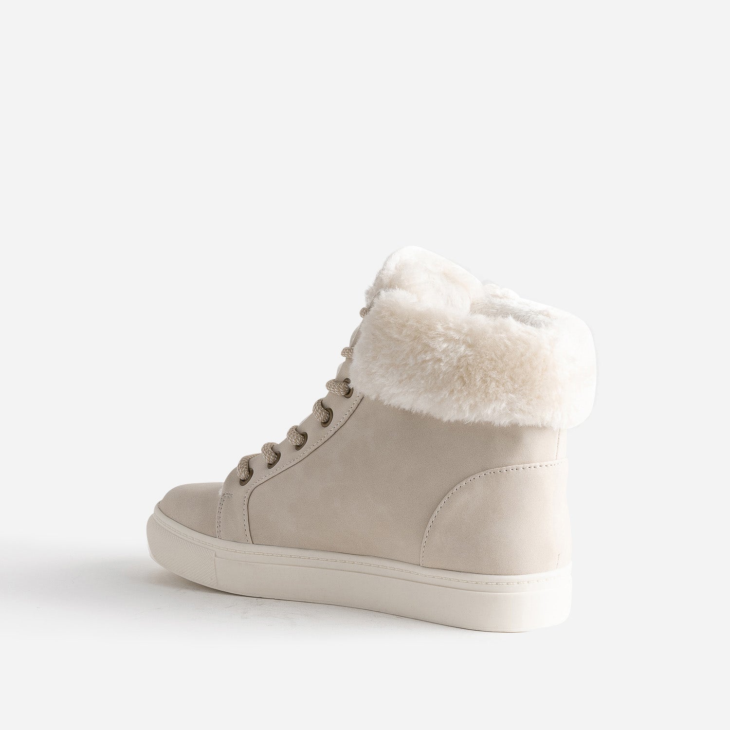 Boots beige clair fourrée