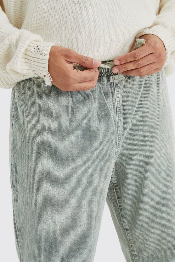 Lockere Cord-Hose mit Acid-Waschung