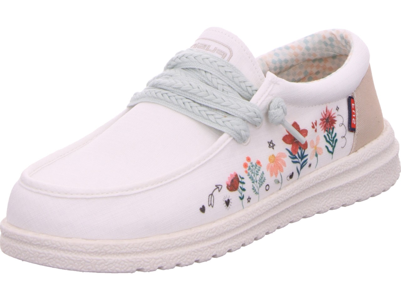 LAUFSTEG Sportliche Slipper weiss Emma Flowers