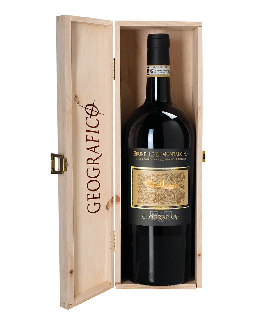 Brunello di Montalcino DOCG 2018 Geografico Magnum 1,5 ℓ, Caisse bois