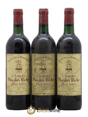 Château Moulin Riche  1985 - Lot de 3 Bouteilles