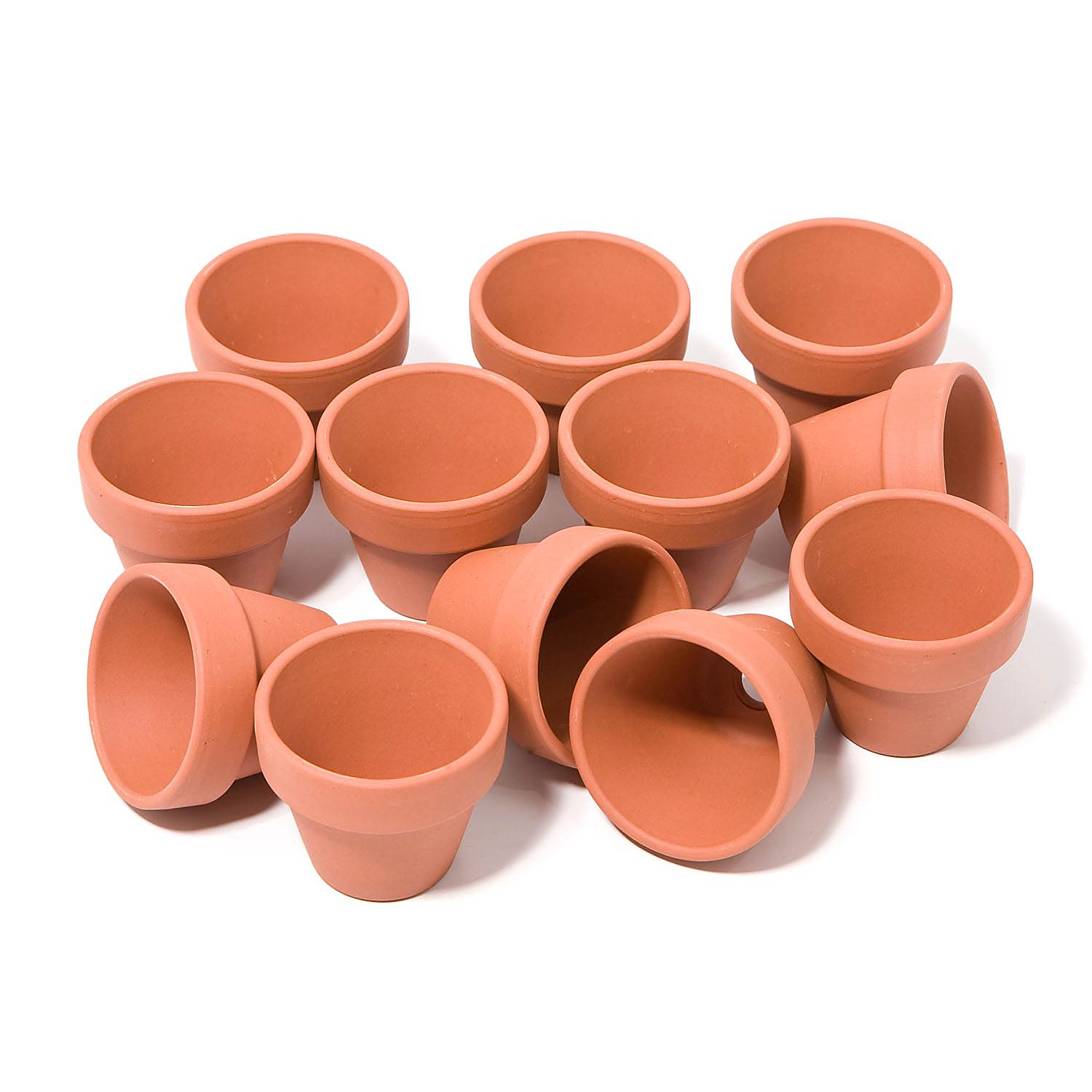 Tontöpfe aus Terrakotta, 5 cm hoch, 5,5 cm Ø, 12 Stück
