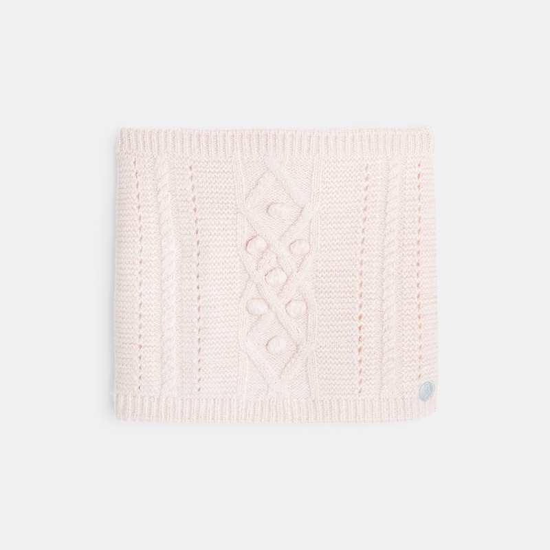 Snood torsadé fantaisie rose fille