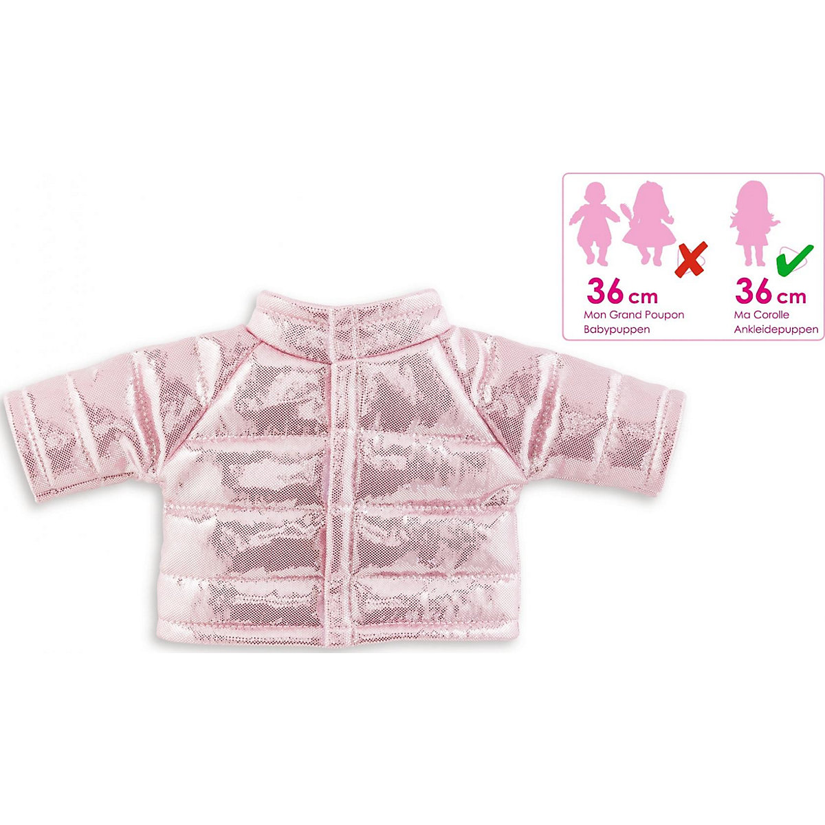 Ma Corolle Steppjacke, pink, 36 cm
