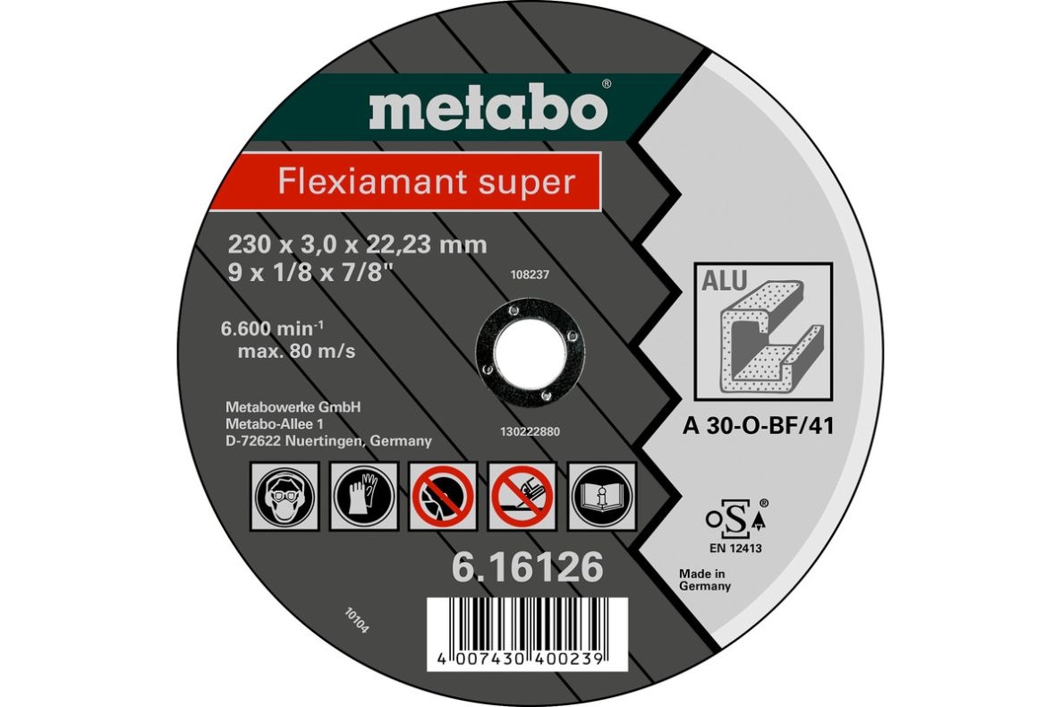 Metabo dodatki 616126000 Rezalna plošča Ø 230x3,0x22,2 mm neželeznih kovin Flex diamant