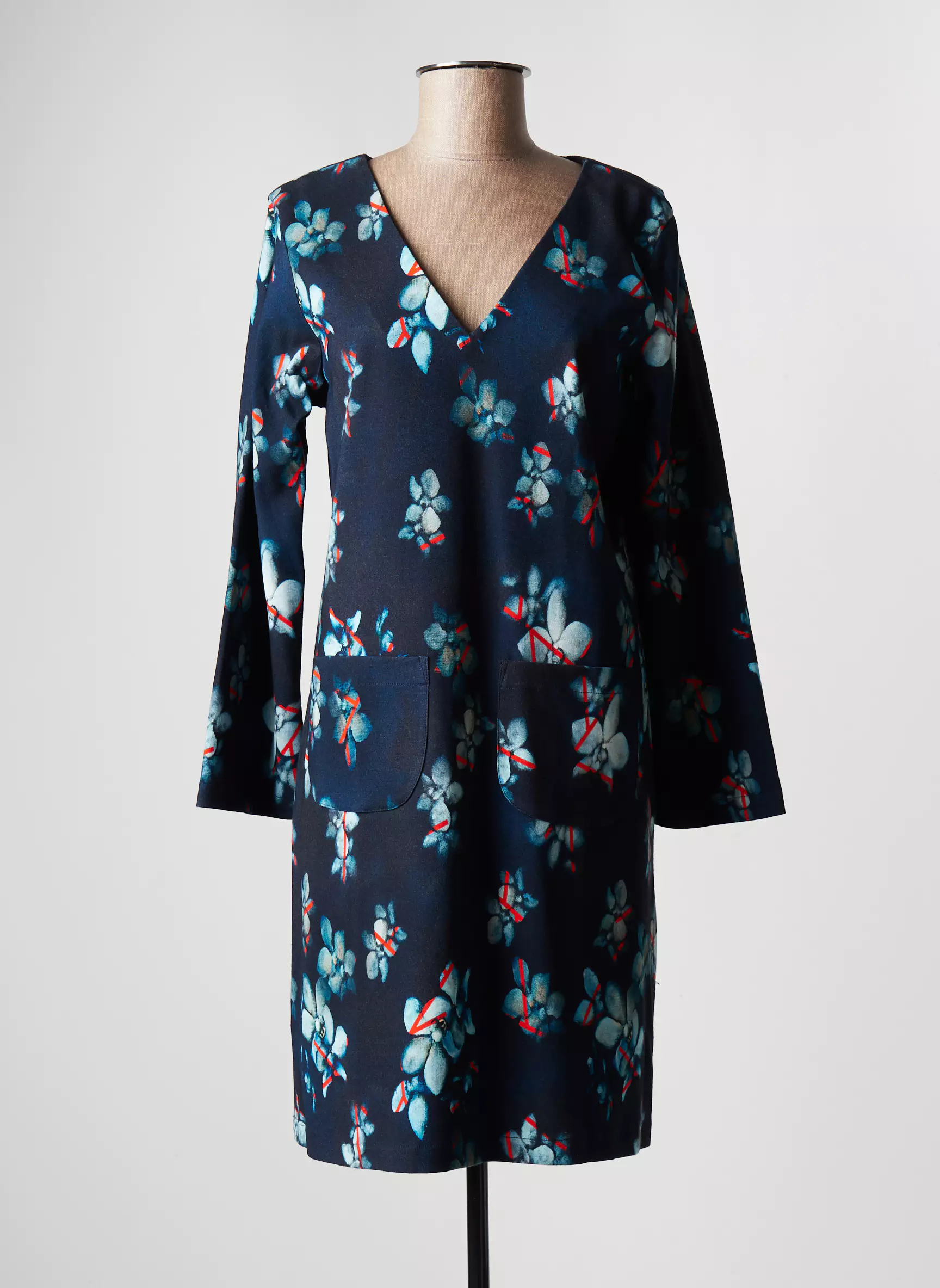 Made In Sens Robes Mi Longues Femme couleur bleu