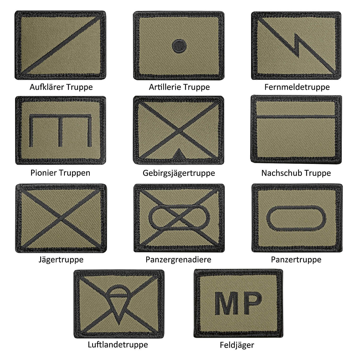 Militärische Symbole Textil Patch