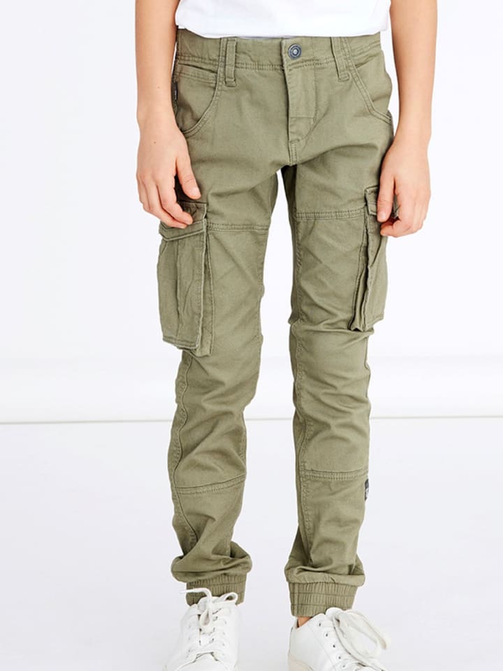 name it Cargo Hose für Jungen Jogger Chino Freizeithose NKMRYAN in Grün günstig kaufen