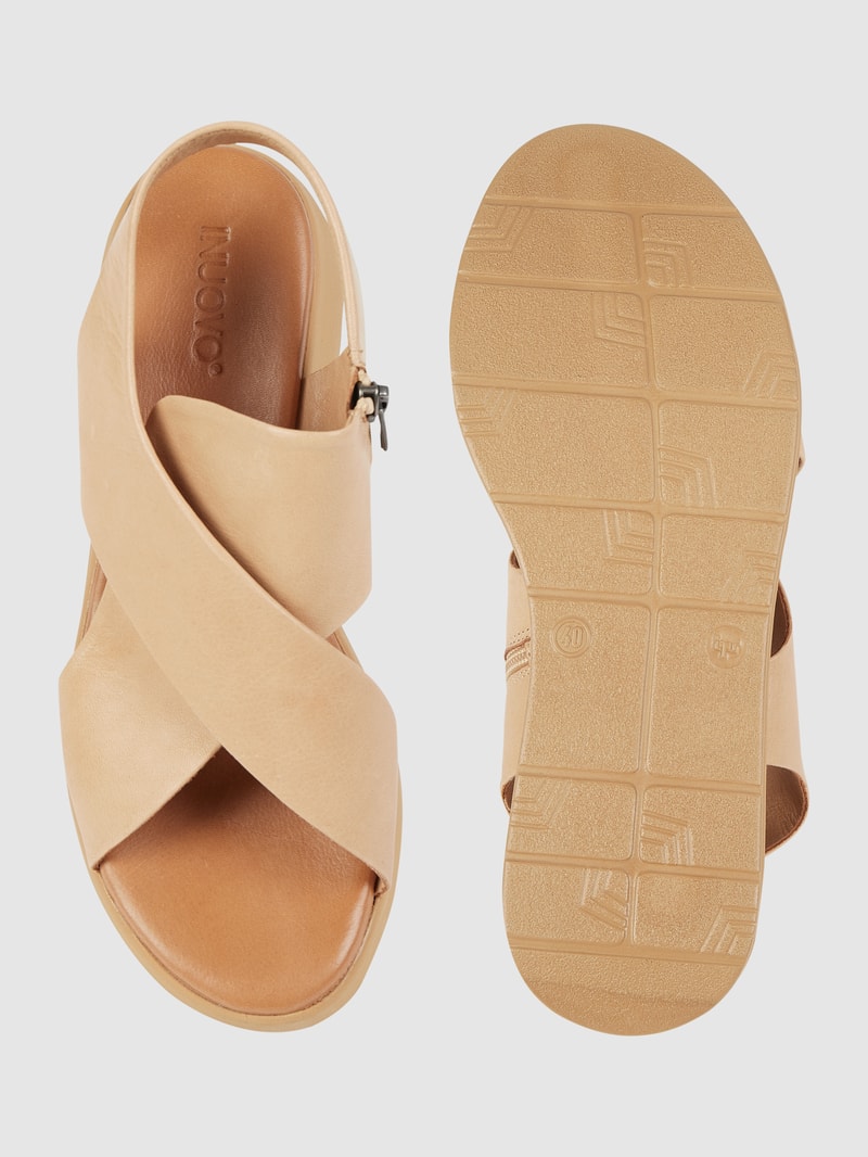 Sandalen aus Leder Modell 'Scissors' in camel