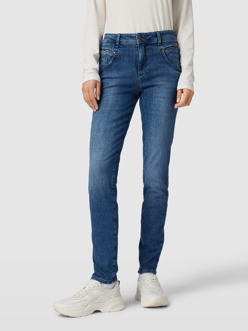 Jeans mit 5-Pocket-Design Modell 'SHAKIRA' in bleu
