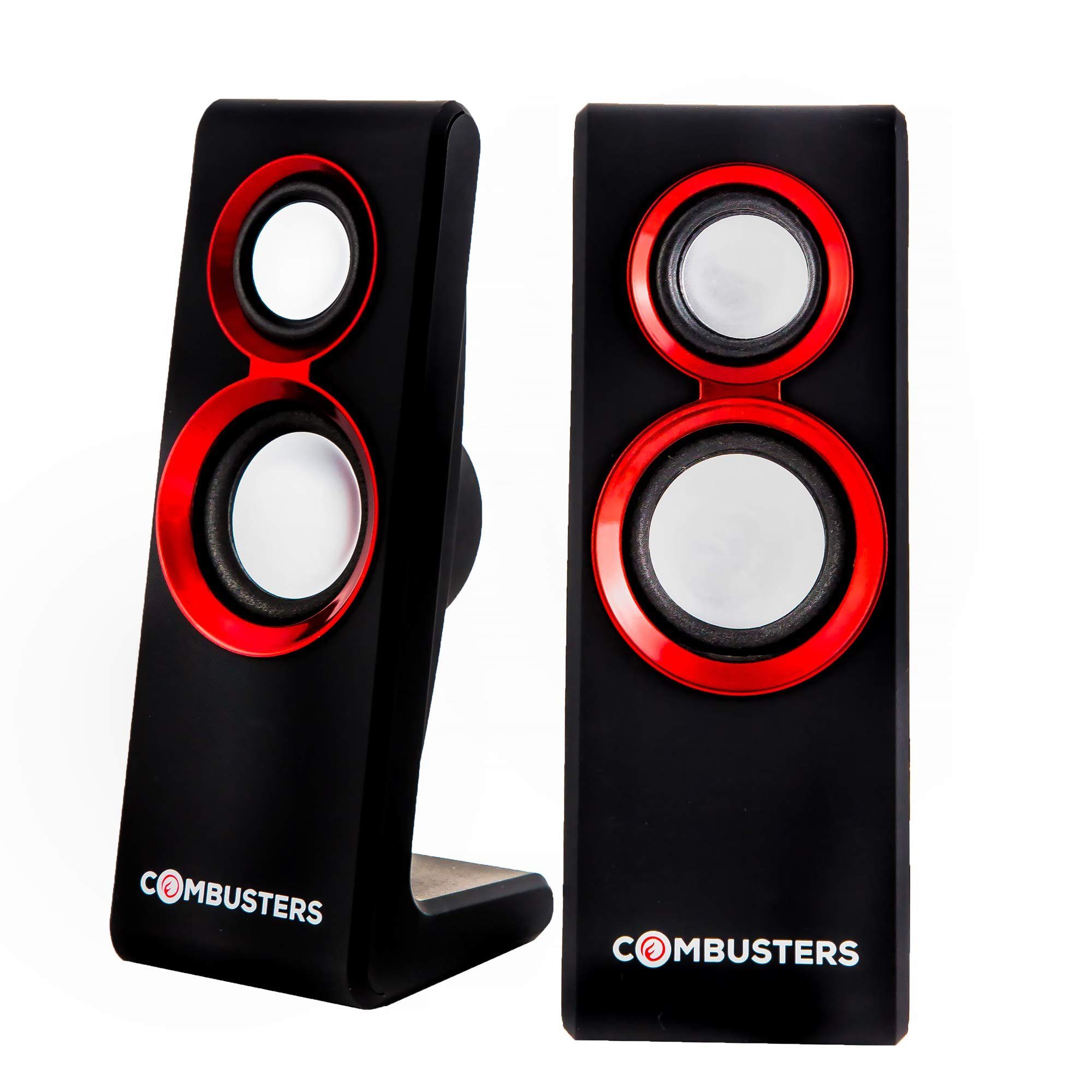 Combusters USB Design Lautsprecher Box Boxen Pc Computer Laptop schwarz rot PC-Lautsprecher