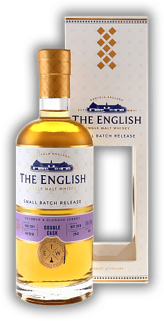 The English - Double Cask Single Malt Whisky 2011/2018 The English - Double Cask Single Malt Whisky 2011/2018 Limited Edition - Small Batch - Bourbon & Oloroso Sherry Casks. Alter 11/18 - 0,7	 Liter - Vol 46%